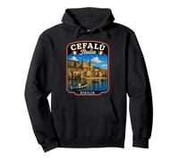 Cefalú Sicilia Vacaciones a Cefalú Viaje Familiar Cefalú Coincidencia Sudadera con Capucha