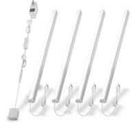 Cefrank Tiras LED para Armarios en Forma de V | 4 Barras de 31 cm | 1200 Lúmenes, Luz Fría 6000K | Instalación Bajo Muebles de Cocina | Ahorro Energético, 12W, Seguro y Duradero
