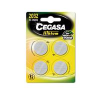 CEGASA CR2032 Pack 4 Pilas Botón de Litio
