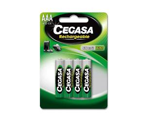 CEGASA PILA RECARGABLE HR03 800 MAH 1 2V BL.4 UDS