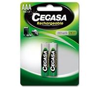 Cegasa rechargeable - pack 2 pilas hr03, color verde