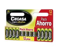 Cegasa super alcaline pack de 12 pilas lr06 aa - alta tecnologia - fia