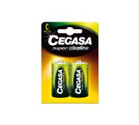Cegasa superalkaline - pack 2 pilas lr14, color verde
