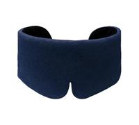 Ceguera para ojos, cubierta para dormir, 11 x 3.7 x 0.4 pulgadas, máscara de viaje con bloqueo de luz, sombra de ojos elástica, ajuste cómodo, ideal para avión, tren, hogar, cama, azul oscuro