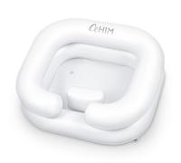 Cehim Lavabo inflable para champú, cuenco portátil para champú, lavabo para lavar el cabello en cama, discapacitados, lesionados, tina de lavado de cabello para rastas y lavado en el fregadero en casa
