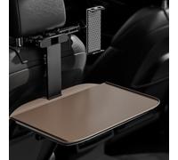 CEHJZQRPL Bandeja Plegable for Asiento de Coche, Bandeja for Comida, con Soporte for teléfono y Tableta, Bandeja for reposacabezas en el Asiento Trasero.(Brown)