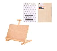 CEHJZQRPL Caballete de dibujo de escritorio, mesa de pintura plegable, soporte de acuarela de madera ajustable, tablero de dibujo(Easel+8K sketch paper)