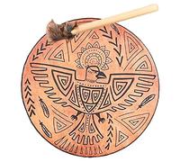 CEHJZQRPL Tambor chamánico con decoración sonora, tambor de mano mazo, etéreo, hecho a, caja