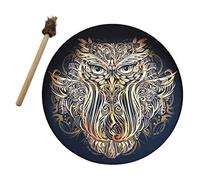 CEHJZQRPL Tambor chamánico de moda etéreo hecho a mano siberiano Instrumento percusión musical