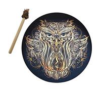 CEHJZQRPL Tambor chamánico de moda, tambor etéreo único, instrumento for tocar música espiritual, hecho a mano, percusión