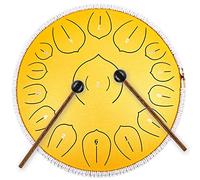 CEHJZQRPL Tambor de acero Instrumentos de percusión Handpan 14 pulgadas 15 notas Tambor de lengua con mazos Bolsa de transporte Tambor etéreo for adultos Niños Yoga Meditación Educación musical Curaci