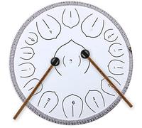 CEHJZQRPL Tambor de acero Instrumentos de percusión Handpan 14 pulgadas 15 notas Tambor de lengua con mazos Bolsa de transporte Tambor etéreo for adultos Niños Yoga Meditación Educación musical Curaci