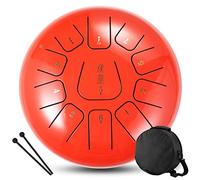 CEHJZQRPL Tambor de lengua de 12 pulgadas, 11 tonos, llave C, instrumentos de percusión de acero, tambor etéreo, tambor de mano con mazos de tambor, bolsa de transporte, regalo for principiantes, adul