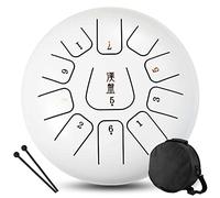 CEHJZQRPL Tambor de lengua de 12 pulgadas, 11 tonos, llave C, instrumentos de percusión de acero, tambor etéreo, tambor de mano con mazos de tambor, bolsa de transporte, regalo for principiantes, adul