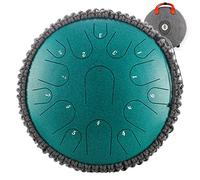 CEHJZQRPL Tambor de lengua de 15 tonos de 14 pulgadas en D mayor Handpan Tambor de lengua de acero Meditación Yoga Zen con mazos Bolsa de transporte Instrumento de percusión for principiantes Amantes