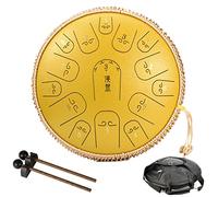 CEHJZQRPL Tambor de lengua de acero, 14 pulgadas, 15 notas, instrumento de percusión, tambor de loto, llave en C con mazos de tambor, bolsa de transporte, tambor de tanque de chakras for educación mus
