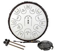 CEHJZQRPL Tambor de lengua de acero, 14 pulgadas, 15 notas, instrumento de percusión, tambor de loto, llave en C con mazos de tambor, bolsa de transporte, tambor de tanque de chakras for educación mus