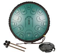CEHJZQRPL Tambor de lengua de acero, 14 pulgadas, 15 notas, instrumento de percusión, tambor de loto, llave en C con mazos de tambor, bolsa de transporte, tambor de tanque de chakras for educación mus