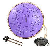 CEHJZQRPL Tambor de lengua de acero, 14 pulgadas, 15 notas, instrumento de percusión, tambor de loto, llave en C con mazos de tambor, bolsa de transporte, tambor de tanque de chakras for educación mus
