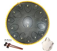 CEHJZQRPL Tambor de lengua de acero, 15 notas, 14 pulgadas, juego de instrumentos de percusión de meditación, tambor de mano con bolsa de transporte, mazos for libros de música, baquetas y púas for de
