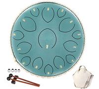 CEHJZQRPL Tambor de lengua de acero, 15 notas, 14 pulgadas, juego de instrumentos de percusión de meditación, tambor de mano con bolsa de transporte, mazos for libros de música, baquetas y púas for de