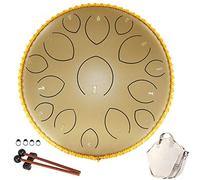 CEHJZQRPL Tambor de lengua de acero, 15 notas, 14 pulgadas, juego de instrumentos de percusión de meditación, tambor de mano con bolsa de transporte, mazos for libros de música, baquetas y púas for de