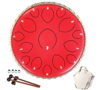 CEHJZQRPL Tambor de lengua de acero, 15 notas, 14 pulgadas, juego de instrumentos de percusión de meditación, tambor de mano con bolsa de transporte, mazos for libros de música, baquetas y púas for de