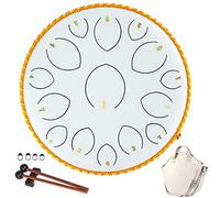 CEHJZQRPL Tambor de lengua de acero, 15 notas, 14 pulgadas, juego de instrumentos de percusión de meditación, tambor de mano con bolsa de transporte, mazos for libros de música, baquetas y púas for de