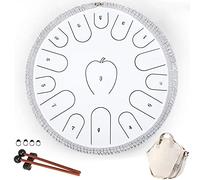 CEHJZQRPL Tambor de lengua de acero 15 notas Instrumento de percusión de 14 pulgadas D Key Handpan Drum Kit con bolsa de transporte Mazos de libro for principiantes/niños/adultos Meditación Entretenim