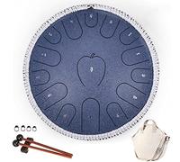 CEHJZQRPL Tambor de lengua de acero 15 notas Instrumento de percusión de 14 pulgadas D Key Handpan Drum Kit con bolsa de transporte Mazos de libro for principiantes/niños/adultos Meditación Entretenim