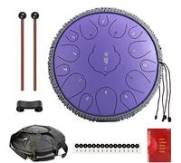 CEHJZQRPL Tambor de lengua de acero de 15 tonos, tambor de acero de 14 pulgadas en re mayor con batidores de tambor, bolsa de transporte, instrumento de percusión for yoga, meditación zen, curación me