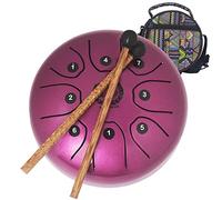 CEHJZQRPL Tambor de lengua de acero de 5,5 pulgadas, tambores de acero con llave C, 8 notas, kit de instrumentos de percusión for tambor de mano for principiantes con bolsa de viaje, mazos de tambor,