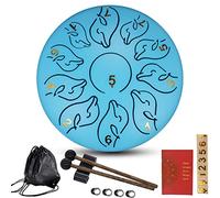 CEHJZQRPL Tambor de lengua de acero de 6.0 in, 11 notas, tambor de mano con llave C, instrumento de percusión, tambor de mano, tambor de educación musical for adultos/niños con bolsa, mazos, libro de