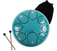 CEHJZQRPL Tambor de lengua de acero de 6 pulgadas, tambor de mano de 8 notas C mayor, mini kit de instrumentos de percusión con bolsa, libro de música, mazos y púas de dedo for niños, adultos, yoga, m