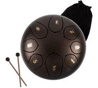 CEHJZQRPL Tambor de lengua de acero de 6 pulgadas, tambor de mano de 8 notas C mayor, mini kit de instrumentos de percusión con bolsa, libro de música, mazos y púas de dedo for niños, adultos, yoga, m