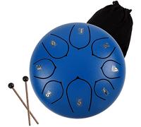 CEHJZQRPL Tambor de lengua de acero de 6 pulgadas, tambor de mano de 8 notas C mayor, mini kit de instrumentos de percusión con bolsa, libro de música, mazos y púas de dedo for niños, adultos, yoga, m