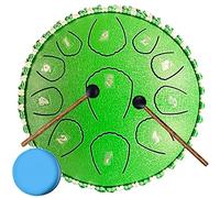 CEHJZQRPL Tambor de lengua de acero de 7 pulgadas, 11 notas, instrumento de percusión, tambor de mano, tambor con mazos, bolsa, libro de música, regalo for principiantes, meditación, curación, niños,