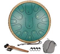 CEHJZQRPL Tambor de lengua de acero, tambor de lengua de 14 pulgadas y 15 notas, instrumento de percusión, tanque de mano, tambor de mano con mazos de tambor, bolsa de transporte, cubierta for dedos f