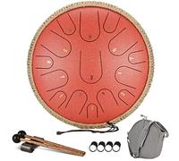 CEHJZQRPL Tambor de lengua de acero, tambor de lengua de 14 pulgadas y 15 notas, instrumento de percusión, tanque de mano, tambor de mano con mazos de tambor, bolsa de transporte, cubierta for dedos f
