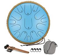 CEHJZQRPL Tambor de lengua de acero, tambor de lengua de 14 pulgadas y 15 notas, instrumento de percusión, tanque de mano, tambor de mano con mazos de tambor, bolsa de transporte, cubierta for dedos f