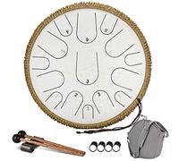 CEHJZQRPL Tambor de lengua de acero, tambor de lengua de 14 pulgadas y 15 notas, instrumento de percusión, tanque de mano, tambor de mano con mazos de tambor, bolsa de transporte, cubierta for dedos f