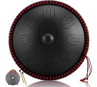 CEHJZQRPL Tambor de lengua de acero, tambor de tanque, 9 notas, 16 pulgadas, tambor de mano, instrumento de percusión con llave D estándar, kit de tambores de lengua for adultos con mazos, bolsa de ma