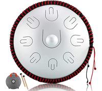 CEHJZQRPL Tambor de lengua de acero, tambor de tanque, 9 notas, 16 pulgadas, tambor de mano, instrumento de percusión con llave D estándar, kit de tambores de lengua for adultos con mazos, bolsa de ma