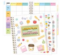 Ceiba Tree Planificador de lecciones y libro de registro sin fecha, 8.5 x 11 pulgadas, libro de asistencia, 10 meses, 50 semanas, plan de lecciones de 7 períodos, lindo