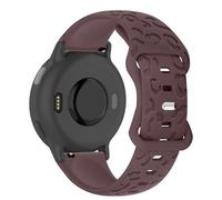 CeiBand 20mm Leopardo Tallada Correa para Garmin Forerunner 165/165 Music/Vivoactive 5/Vivomove Trend/Venu Sq 2/2 Music/Venu 2 Plus, Pulsera Silicona Correa para Amazfit Active/GTR Mini - PúRpura