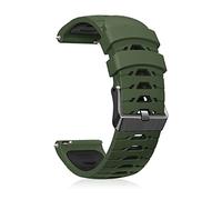 CeiBand 20mm Silicona Correa, Hombres Mujer Deportiva Impermeable Transpirable Muñequeras Pulseras de Repuesto Correas para Reloj Inteligente Samsung Amazfit Huawei Garmin Ticwatch - Verde/Negro