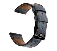 CeiBand 22mm Correa para Garmin Forerunner 265/255/255 Music/Venu 3/vivoactive 4, Vintage Correas de Cuero Banda de Reloj para Amazfit GTR 4/Bip 6/Xiaomi Redmi Watch 5 Active - Azul