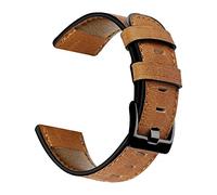 CeiBand 22mm Correa para Garmin Forerunner 265/255/255 Music/Venu 3/vivoactive 4, Vintage Correas de Cuero Banda de Reloj para Amazfit GTR 4/Bip 6/Xiaomi Redmi Watch 5 Active - Marrón
