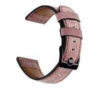 CeiBand 22mm Correa para Garmin Forerunner 265/255/255 Music/Venu 3/vivoactive 4, Vintage Correas de Cuero Banda de Reloj para Amazfit GTR 4/Bip 6/Xiaomi Redmi Watch 5 Active - Rosado