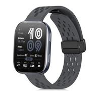 CeiBand 22mm Correas para Amazfit Bip 6/Bip 5/Cheetah Pro/Balance 2, Pulsera Reemplazo de Reloj, Magnética Silicona Banda de Deportiva para Amazfit GTR 4/3 Pro/2e/Pace/Stratos 3/Nexo - Gris oscuro